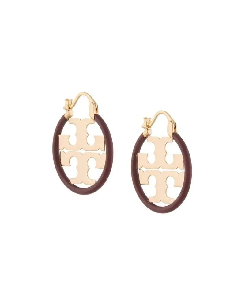 Tory Burch Miller Enamel Small Hoop Earring, Enamel - Image 4