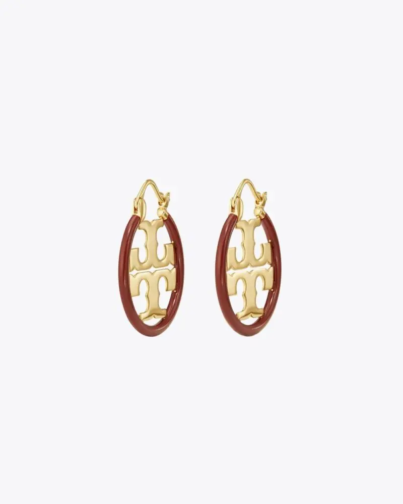 Tory Burch Miller Enamel Small Hoop Earring, Enamel-20251243