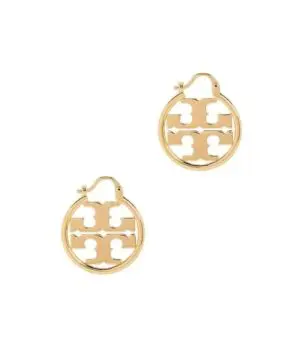 Tory Burch Miller Enamel Small Hoop Earring, Gold-20251236