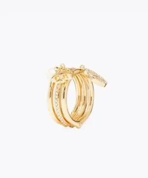 Tory Burch Miller Pave Charm Ring-20239936
