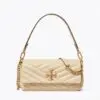 Tory Burch New Cream Kira Chevron Small Flap Shoulder Bag-20243232