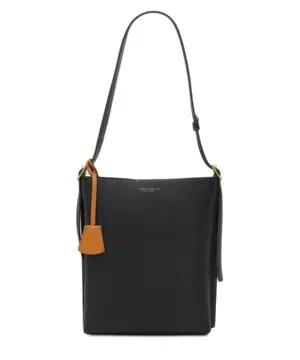 Tory Burch Perry Leather Bucket Bag, Black-20253710