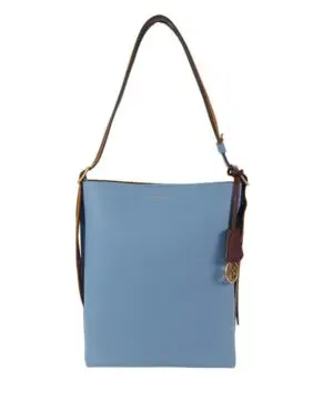 Tory Burch Perry Leather Bucket Bag, Blue-20253717