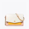 Tory Burch Robinson Color-Block Mini Shoulder Bag, New Ivory-20257036