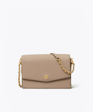 Tory Burch Robinson Convertible Mini Shoulder Bag, Gray Heron-20257000