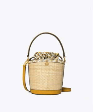 Tory Burch Robinson Straw Mini Bucket Bag-20250932