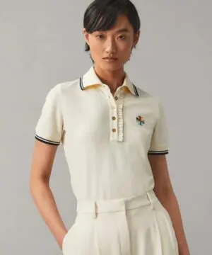 Tory Burch Ruffle Polo Shirt-20255533