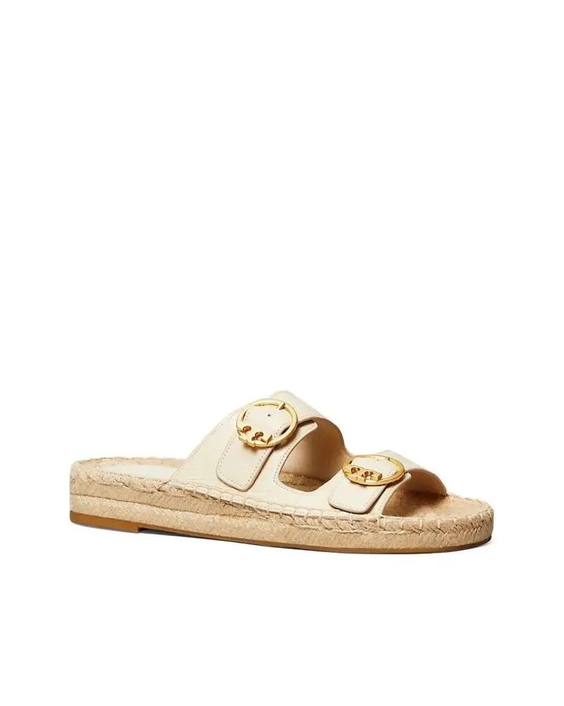 Tory Burch Selby Two-Band Espadrille Leather Sandals - Image 3