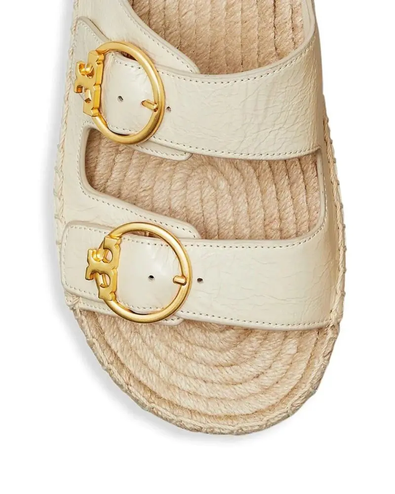 Tory Burch Selby Two-Band Espadrille Leather Sandals - Image 5