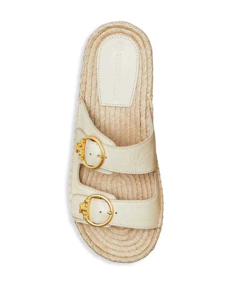 Tory Burch Selby Two-Band Espadrille Leather Sandals - Image 6