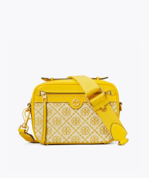 Tory Burch T Monogram Jacquard Camera Bag, Goldfinch-20257029