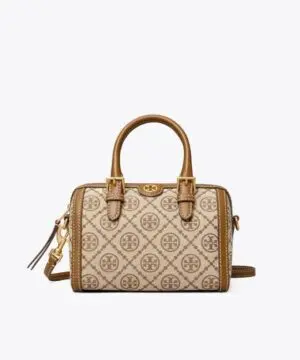 Tory Burch T Monogram Jacquard Mini Barrel, Hazelnut-20248584