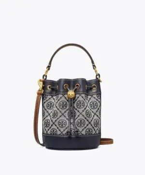 Tory Burch T Monogram Jacquard Mini Bucket Bag, Tory Navy-20255433