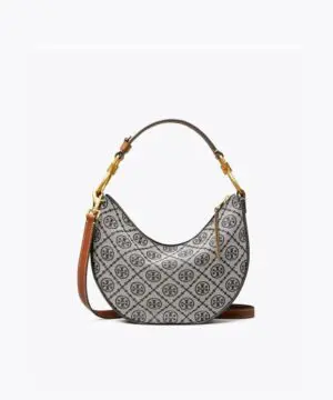 Tory Burch T Monogram Jacquard Mini Crescent Crossbody Bag-20237239