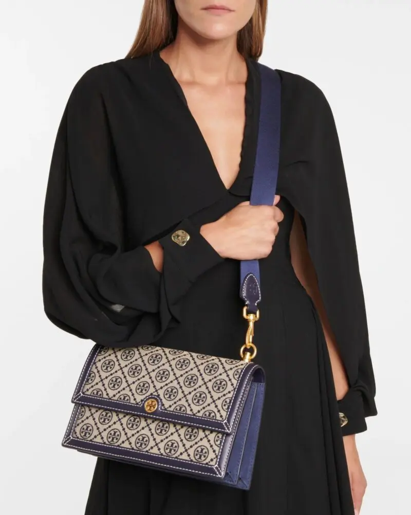 Tory Burch T Monogram Jacquard Shoulder Bag, Tory Navy - Image 2