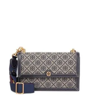 Tory Burch T Monogram Jacquard Shoulder Bag, Tory Navy-20248577