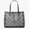 Tory Burch T Monogram Jacquard Tote Bag, Tory Navy-20257142
