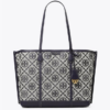Tory Burch T Monogram Jacquard Triple-Compartment Tote, Tory Navy-20257085