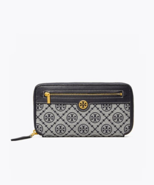 Tory Burch T Monogram Jacquard Zip Continental Wallet, Tory Navy-20257150