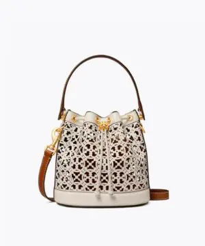 Tory Burch T Monogram Laser-Cut Leather Bucket Bag-20240312