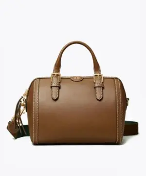 Tory Burch T Monogram Leather Barrel, Moose-20248619