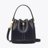 Tory Burch T Monogram Leather Bucket Bag, Black-20258089