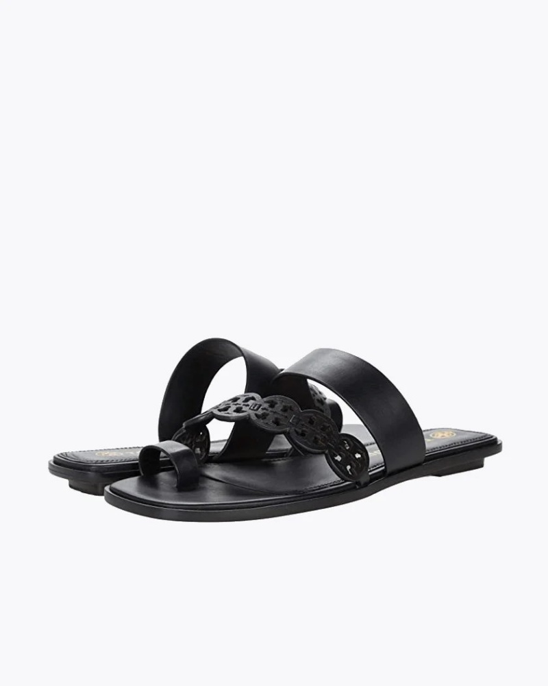 Tory Burch Tiny Miller Toe-Ring Slide, Leather - Image 4