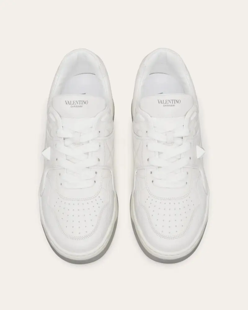 Valentino Women's ONE STUD Low-Top Nappa Sneaker - Image 4