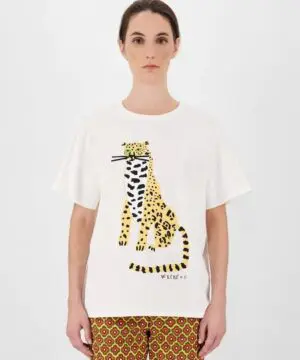 Weekend Max Mara Libia Leopard Sketch T-Shirt-20253282