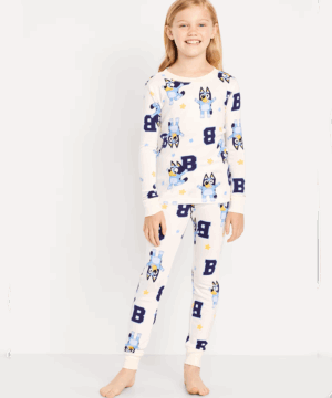 Snug-Fit Graphic Pajama Set for Girls