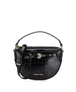 Michael Kors Emilia Croc Embossed Half Moon Crossbody-20249090