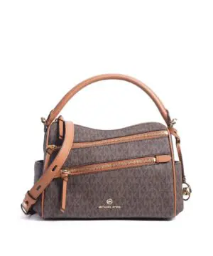 Michael Kors Lorimer Medium Logo Satchel In Brown-20239279