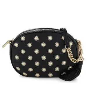 MICHAEL Michael Kors Black Ginny Studded Medium Leather Cross-body Bag-20227613
