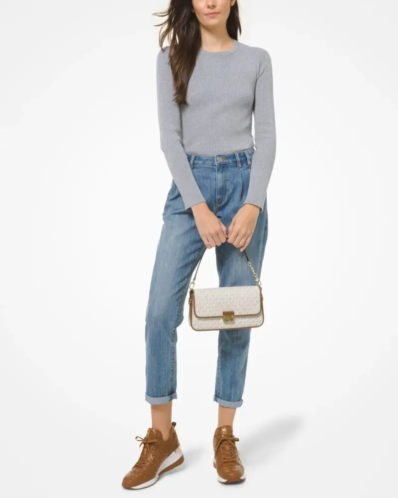 MICHAEL Michael Kors Bradshaw Small Logo Convertible Shoulder Bag - Image 4