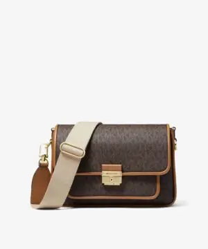 Michael Kors Bradshaw Medium Logo and Leather Messenger-20249127