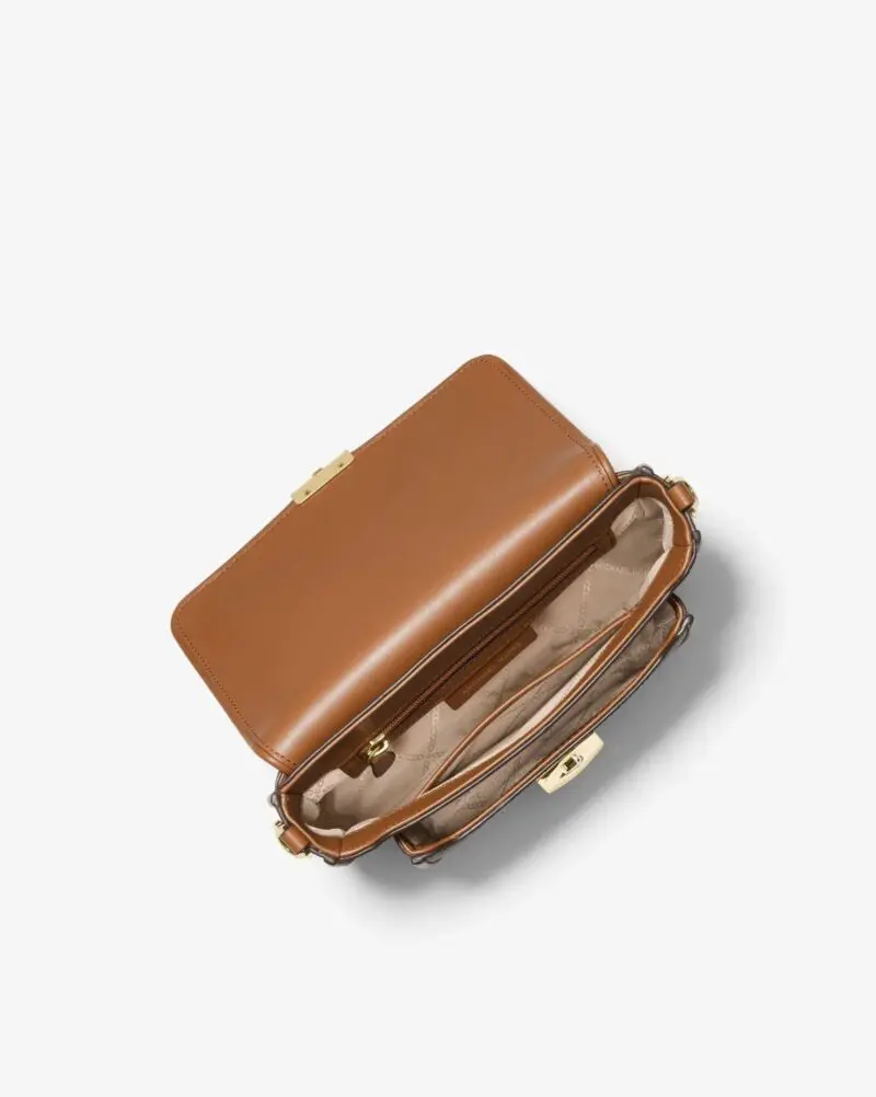 Michael Kors Bradshaw Medium Logo and Leather Messenger - Image 3