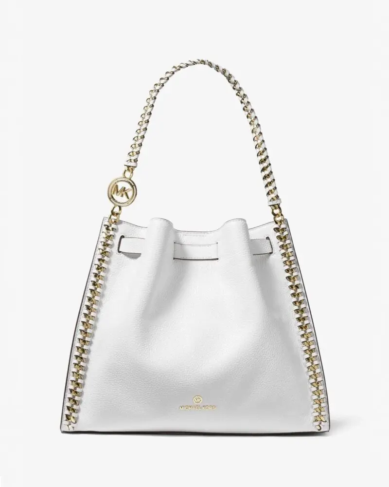 Michael Kors Mina Large Pebbled Leather Shoulder Bag-20249164