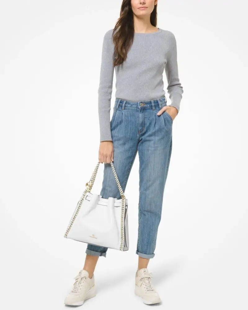 Michael Kors Mina Large Pebbled Leather Shoulder Bag - Image 3