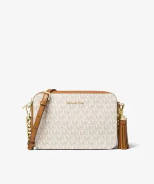 Michael Michael Kors Ginny Medium Logo Crossbody Bag, Vanilla-20254847