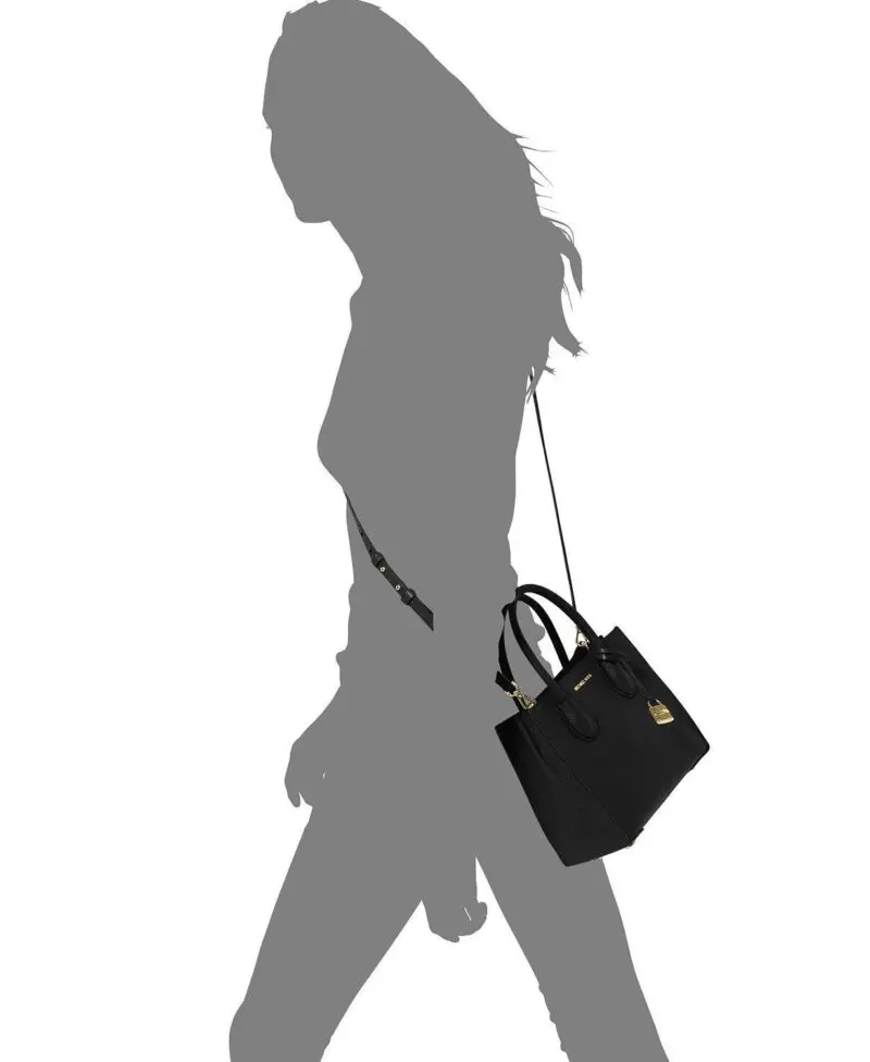 MICHAEL Michael Kors Mercer Medium Bonded-Leather Crossbody - Image 2