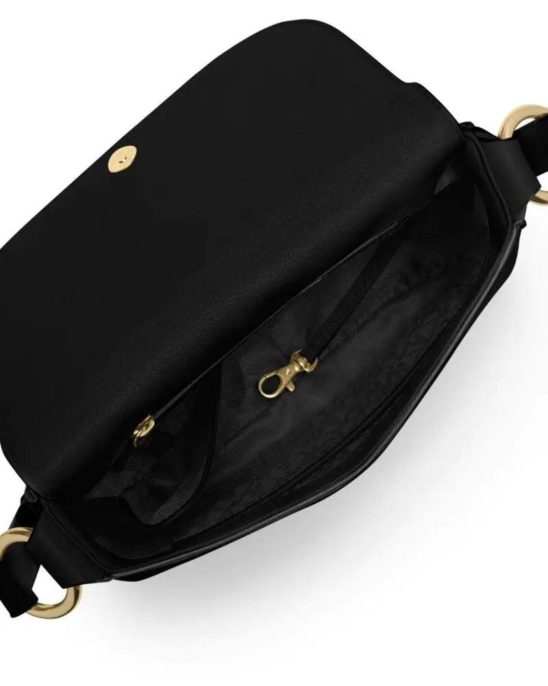 MICHAEL Michael Kors Elyse Large Saddle Bag Black - Image 3