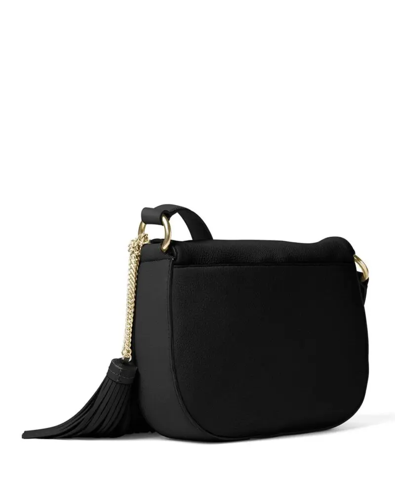 MICHAEL Michael Kors Elyse Large Saddle Bag Black - Image 2