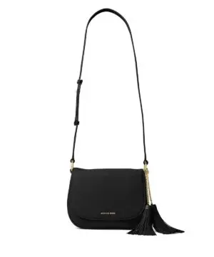 MICHAEL Michael Kors Elyse Large Saddle Bag Black-20227592