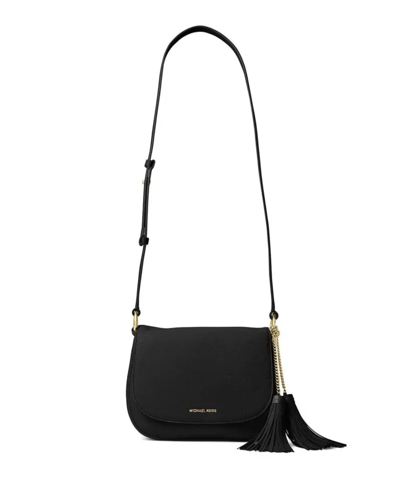 MICHAEL Michael Kors Elyse Large Saddle Bag Black-20227592