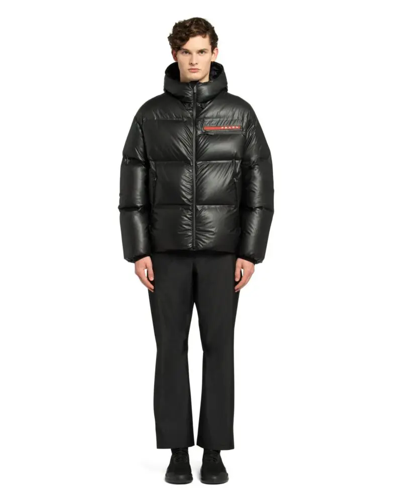 Prada Light Nylon Hooded Puffer Jacket - Image 2