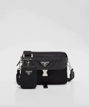 Prada Re-Nylon and Saffiano Leather Shoulder Bag-20241379