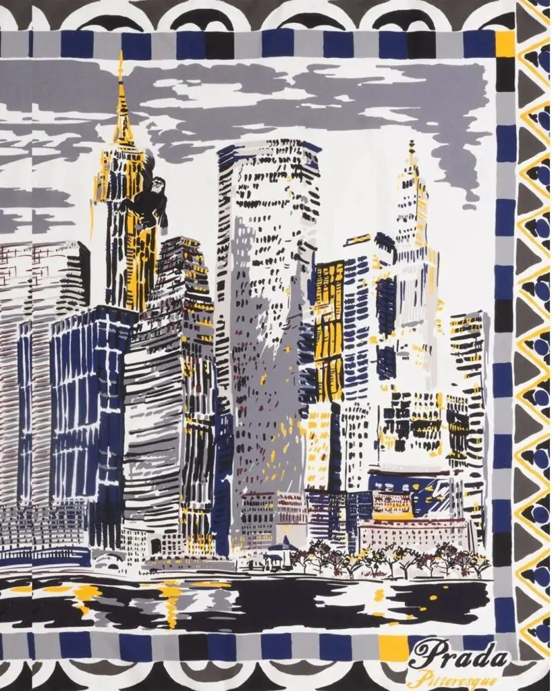 Prada Pittoresque New York Printed Foulard - Image 3