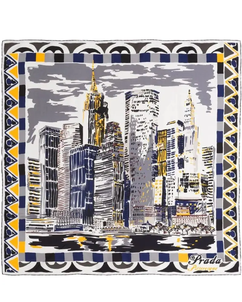 Prada Pittoresque New York Printed Foulard-20257920
