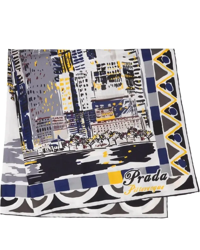 Prada Pittoresque New York Printed Foulard - Image 2