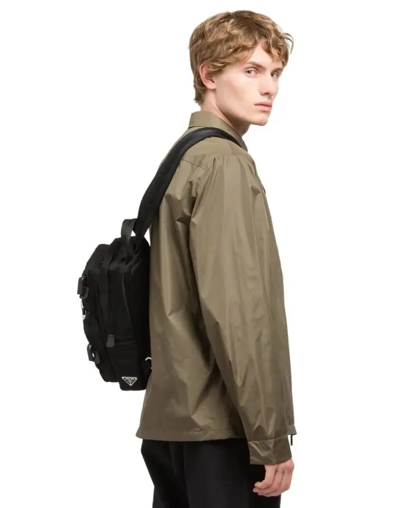 Prada Nylon Backpack In Black - Image 2